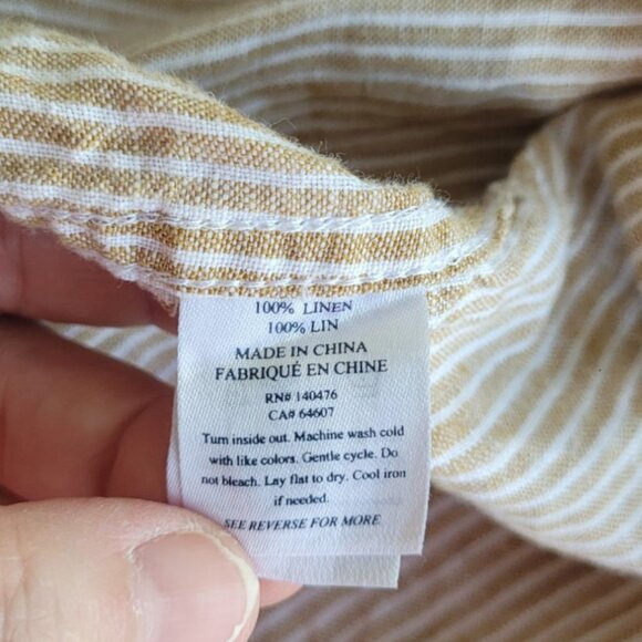 Golden Sun Stripe Linen Maxi Dress by Faherty XS - Picture 6 of 12
